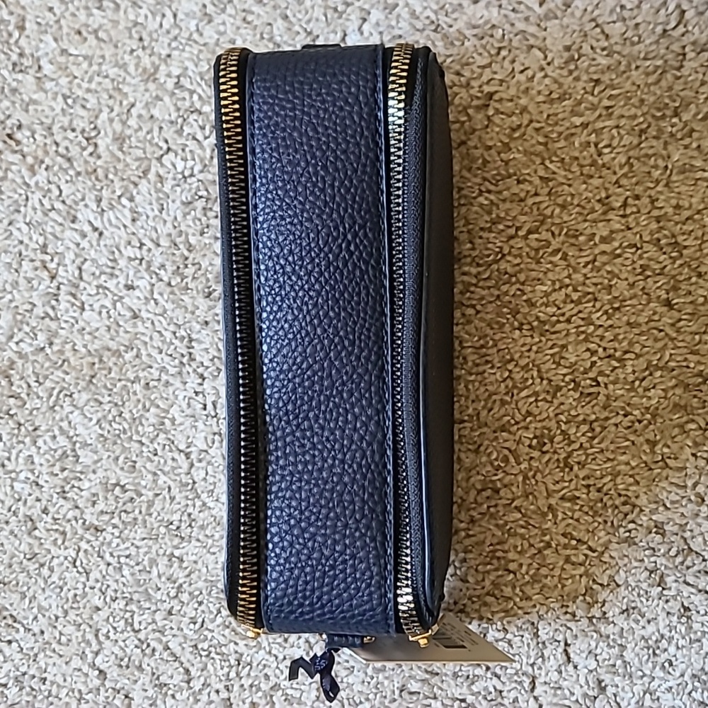 Kedzie Navy Blue Vegan Leather Crossbody - Picture 3 of 10
